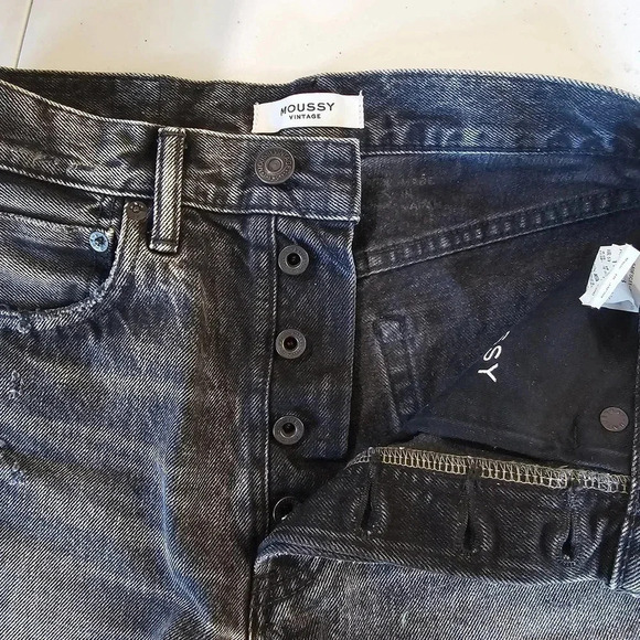 MOUSSY VINTAGE Perrysburg Denim Shorts Light Black Size 23 - Picture 9 of 12